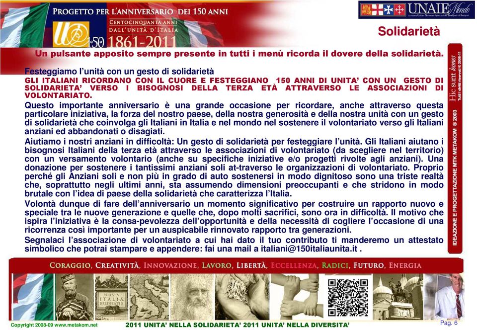 ASSOCIAZIONI DI VOLONTARIATO.