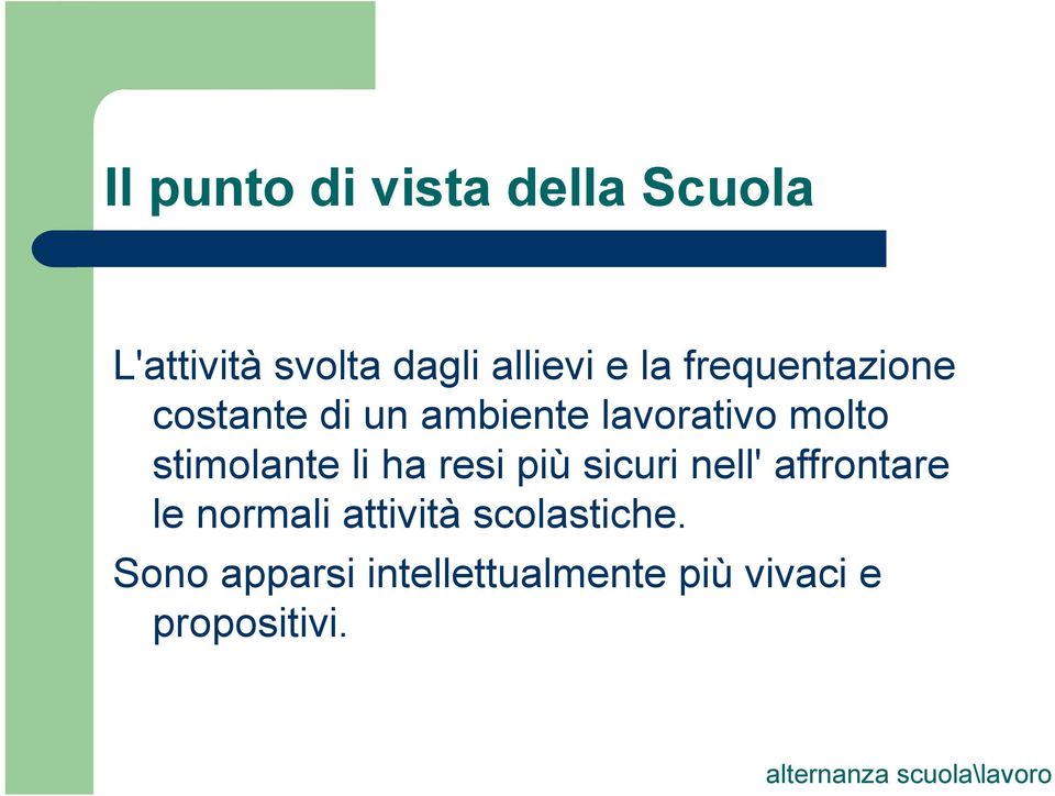 stimolante li ha resi più sicuri nell' affrontare le normali