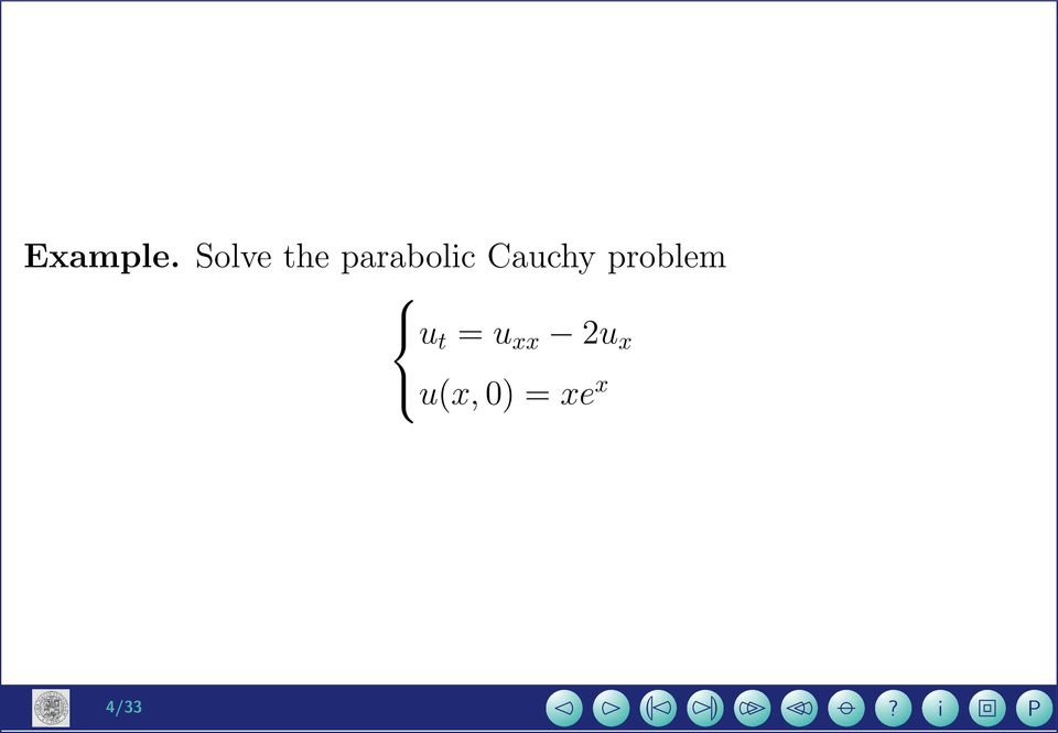 Cauchy problem u t