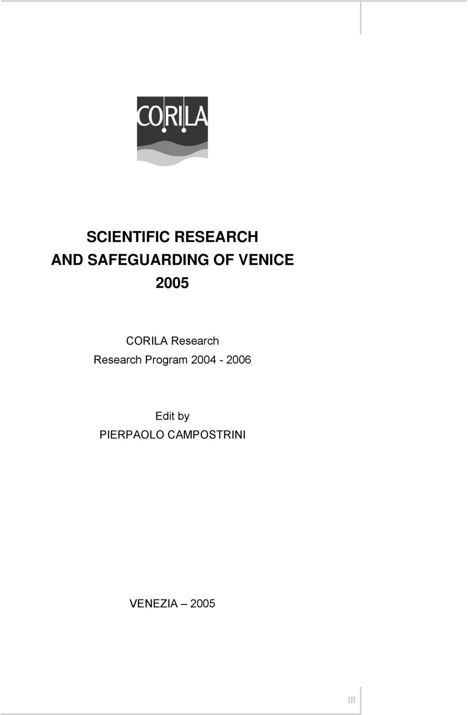 Research Research Program 2004-2006