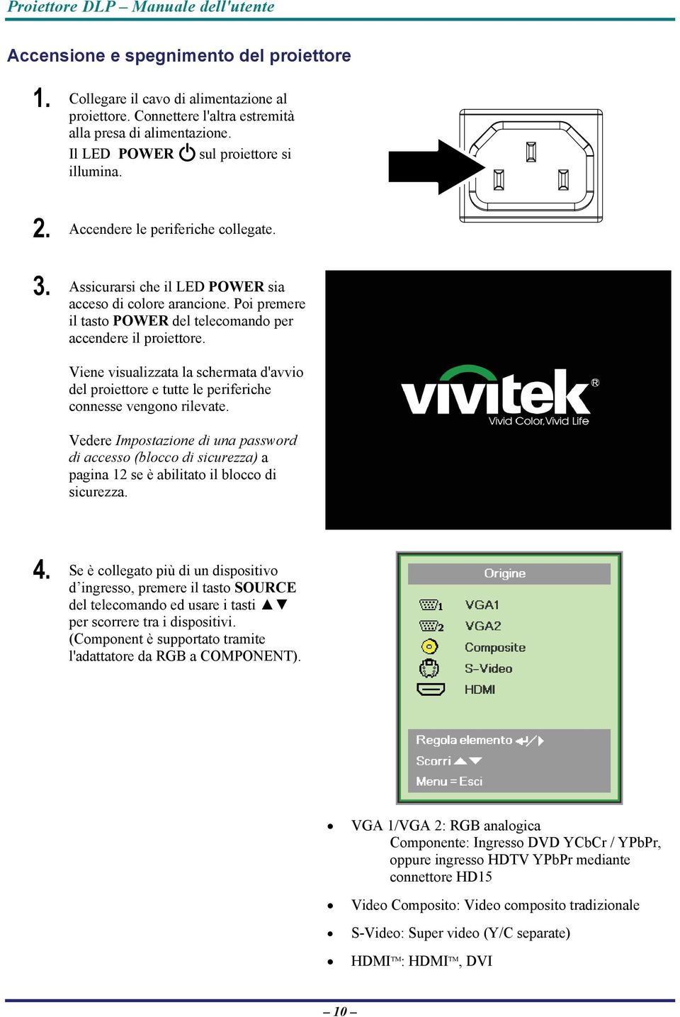 Viene visualizzata la schermata d'avvio del proiettore e tutte le periferiche connesse vengono rilevate.