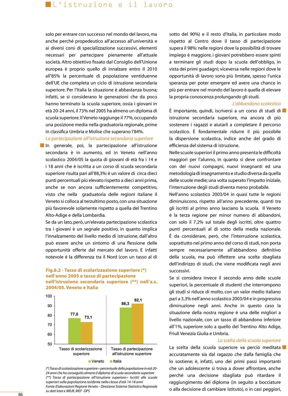 Altro obiettivo fissato dal Consiglio dell Unione europea è proprio quello di innalzare entro il 2010 all 85% la percentuale di popolazione ventiduenne dell UE che completa un ciclo di istruzione