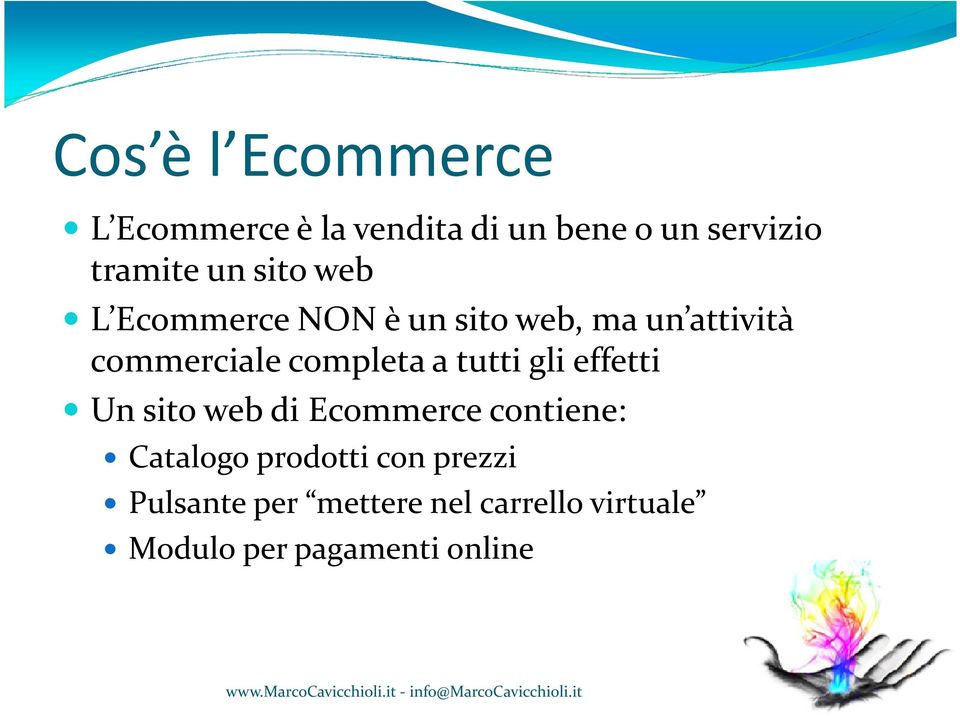 completa a tutti gli effetti Un sito web di Ecommercecontiene: Catalogo