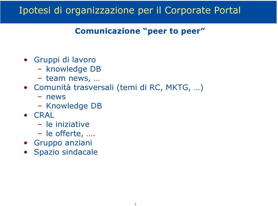 team news, Comunità trasversali (temi di RC, MKTG, ) news