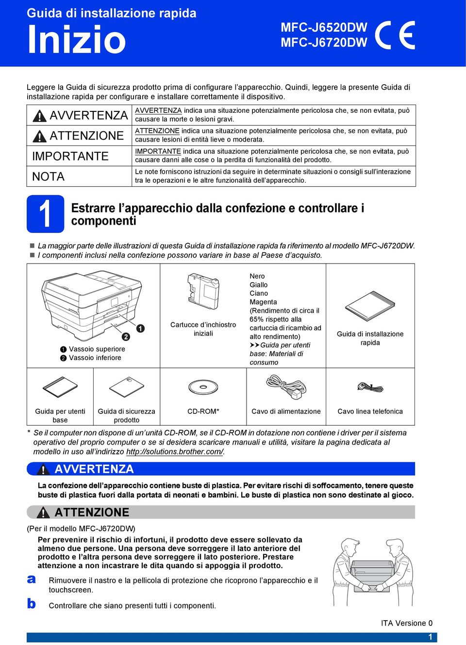 AVVERTENZA ATTENZIONE IMPORTANTE AVVERTENZA ini un situzione potenzilmente periolos he, se non evitt, può usre l morte o lesioni grvi.