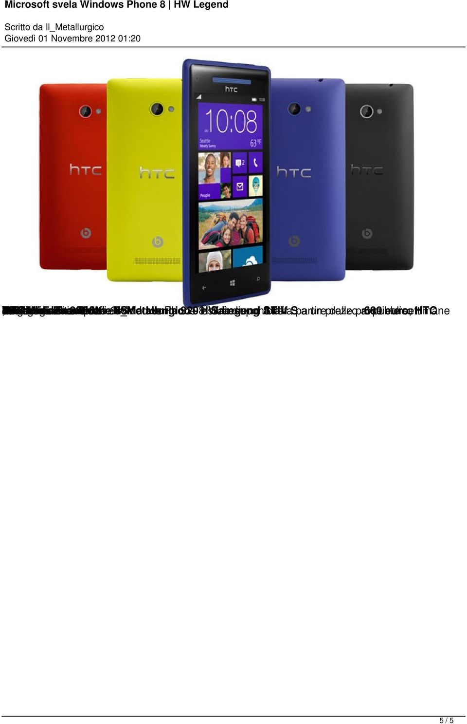 Phone Franchitti smartphone di 820 modelli: Phone 8X - 8x Nokia 8S Il_Metallurgico