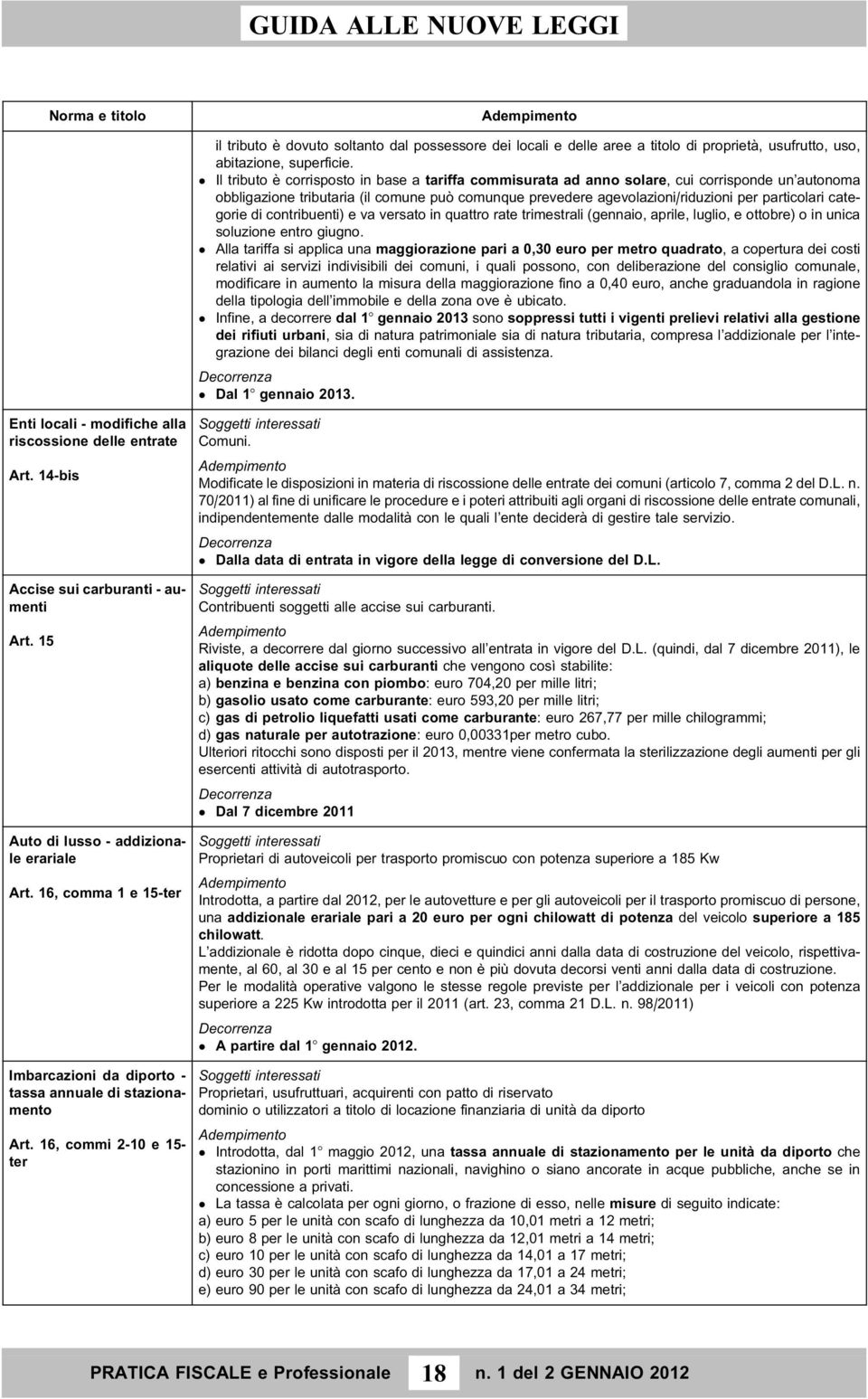 categorie di contribuenti) e va versato in quattro rate trimestrali (gennaio, aprile, luglio, e ottobre) o in unica soluzione entro giugno.