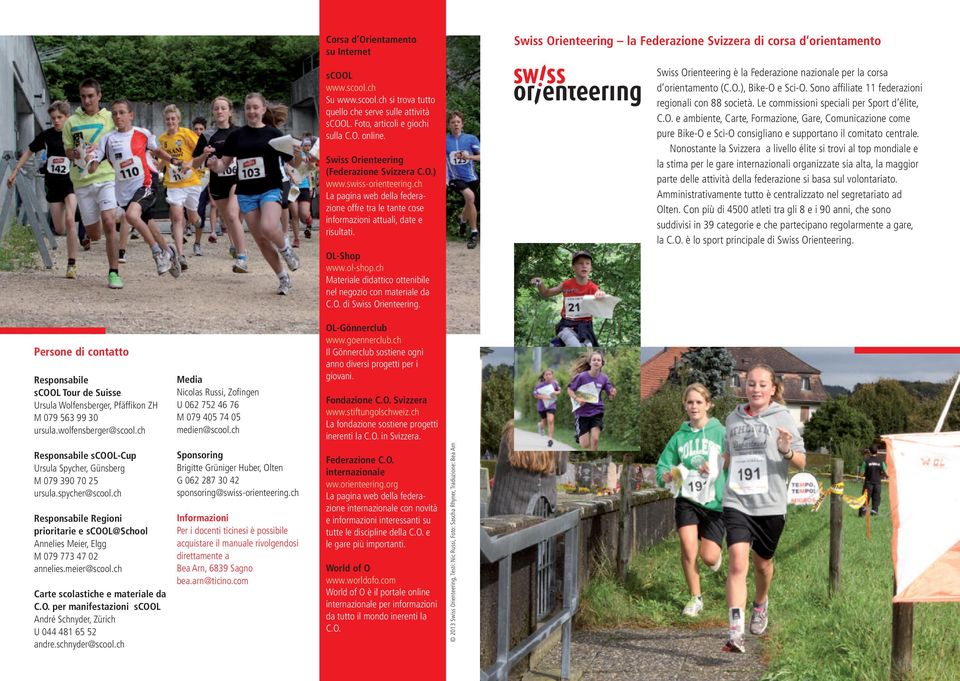 ch Materiale didattico ottenibile nel negozio con materiale da C.O. di Swiss Orienteering.