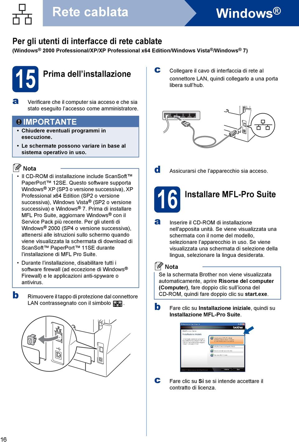 Le shermte possono vrire in se l sistem opertivo in uso. Il CD-ROM i instllzione inlue SnSoft PperPort 12SE.