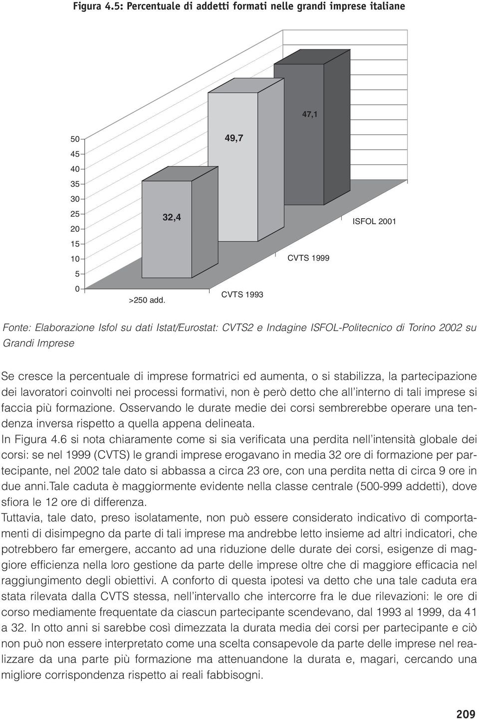 formatrici ed aumenta, o si stabilizza, la partecipazione dei lavoratori coinvolti nei processi formativi, non è però detto che all interno di tali imprese si faccia più formazione.