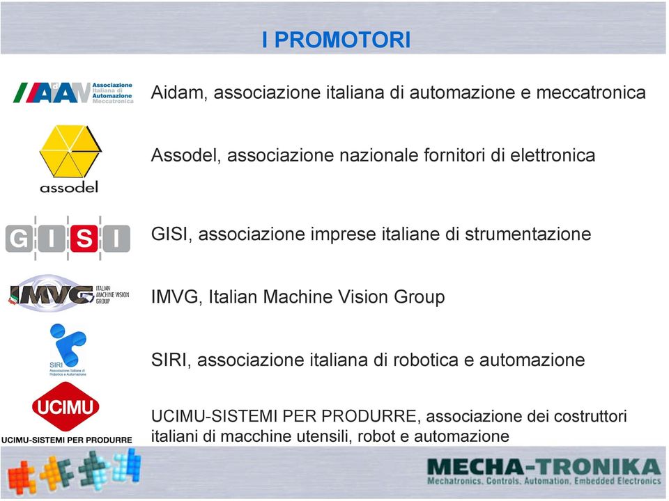 Italian Machine Vision Group SIRI, associazione italiana di robotica e automazione
