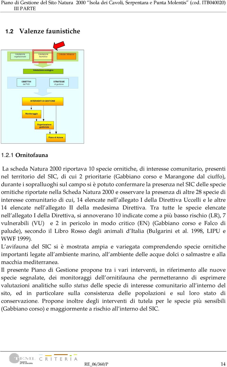 di interesse comunitario di cui, 14 elencate nell allegato I della Direttiva Uccelli e le altre 14 elencate nell allegato II della medesima Direttiva.