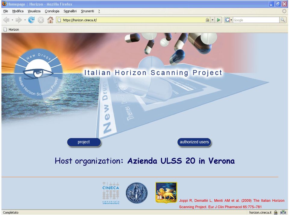 al. (2009) The Italian Horizon Scanning