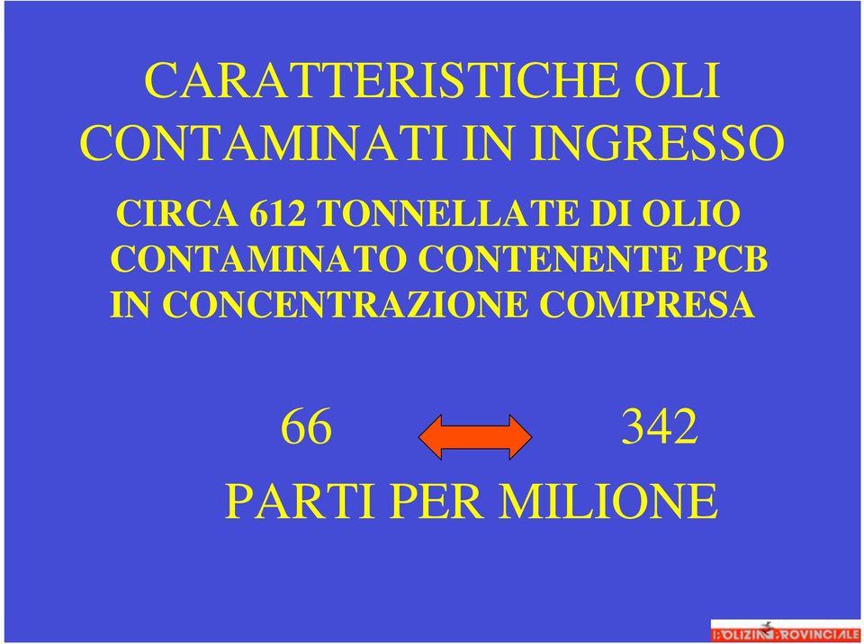 CONTAMINATO CONTENENTE PCB IN