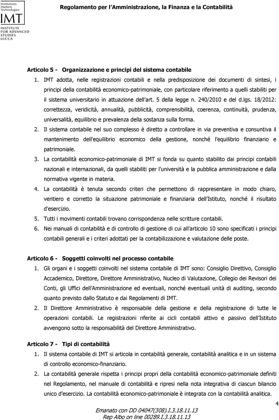 sistema universitario in attuazione dell art. 5 della legge n. 240/2010 e del d.lgs.