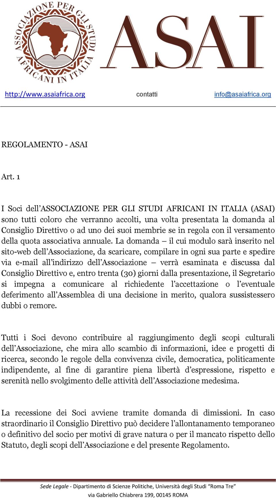 regola con il versamento della quota associativa annuale.