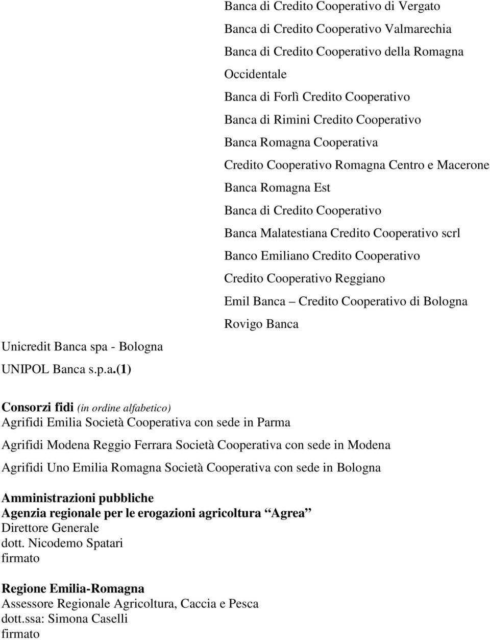 Cooperativo Banca di Rimini Credito Cooperativo Banca Romagna Cooperativa Credito Cooperativo Romagna Centro e Macerone Banca Romagna Est Banca di Credito Cooperativo Banca Malatestiana Credito