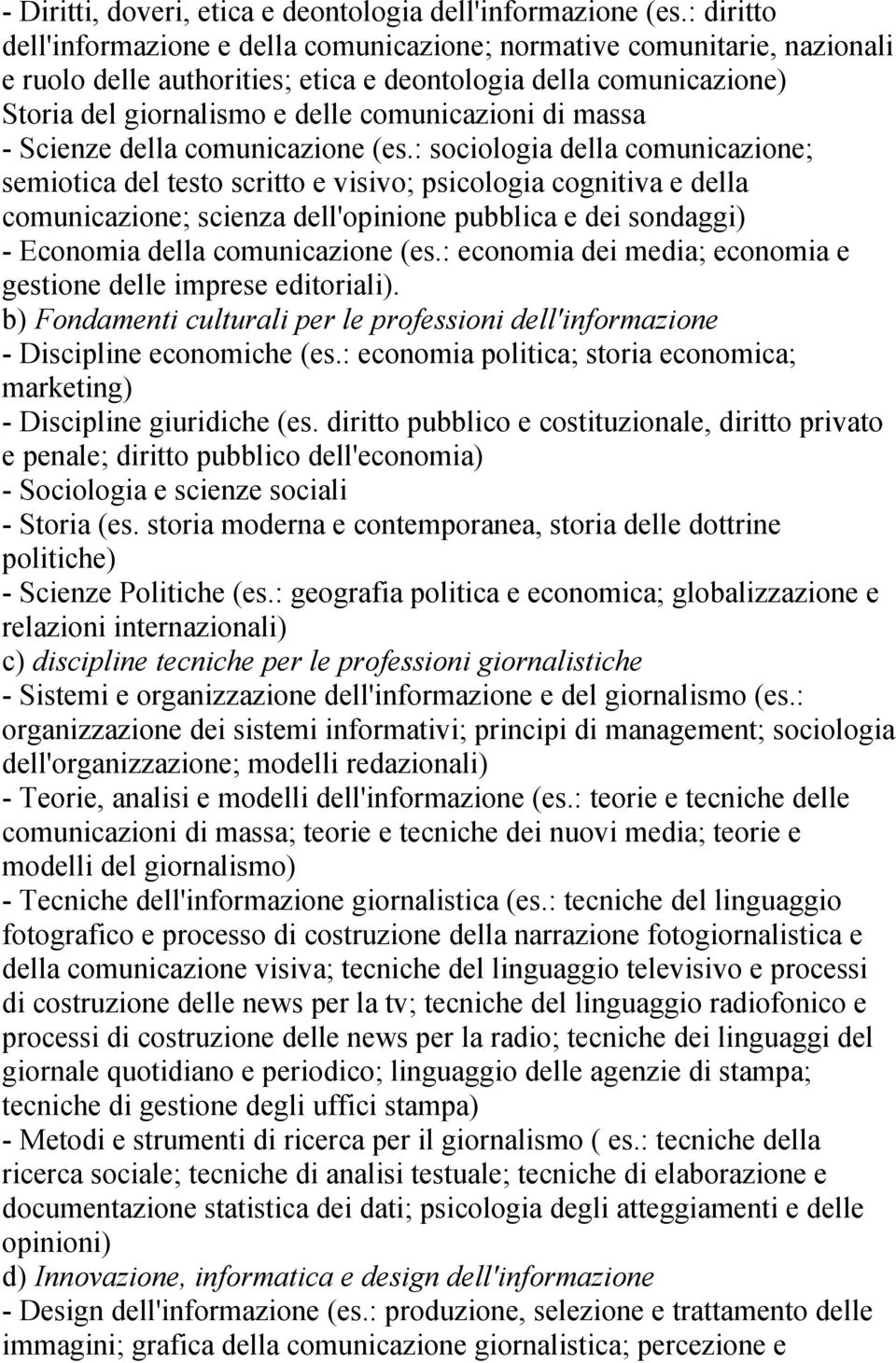 massa - Scienze della comunicazione (es.