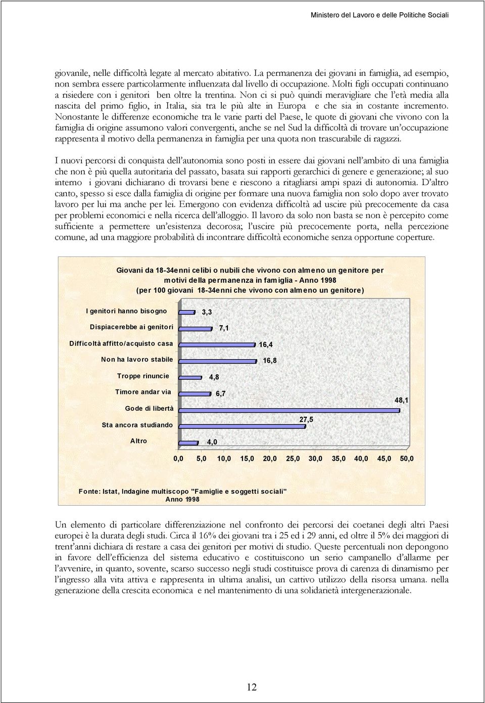 Non ci si può quindi meravigliare che l età media alla nascita del primo figlio, in Italia, sia tra le più alte in Europa e che sia in costante incremento.