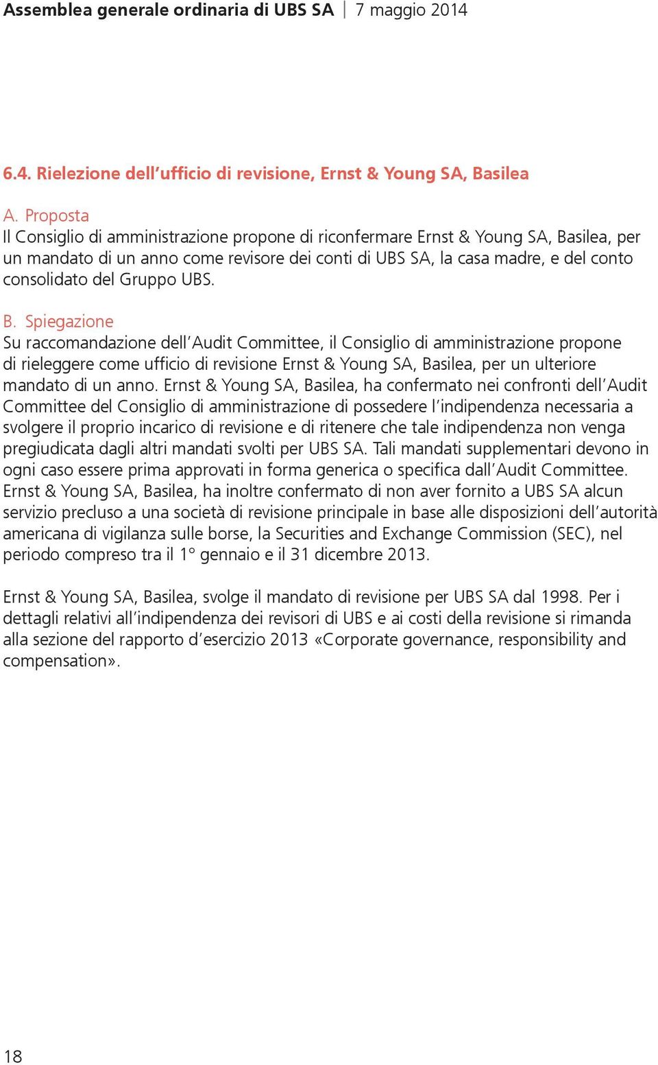 Gruppo UBS. B.