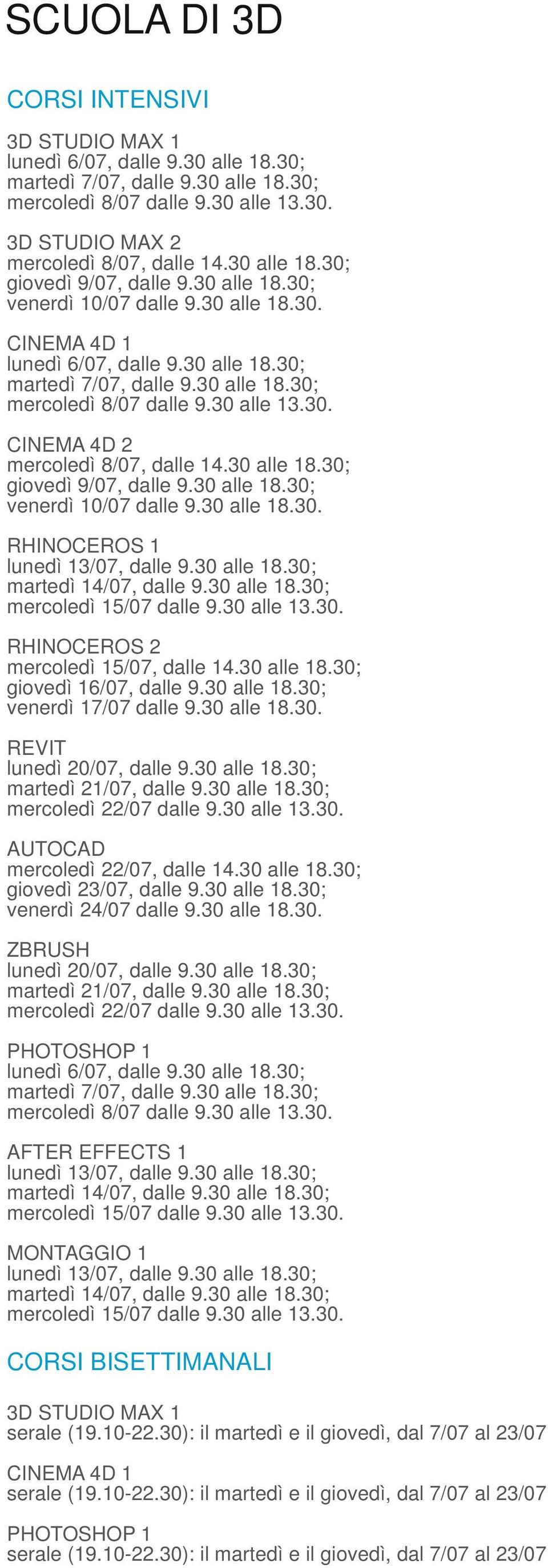 RHINOCEROS 2 REVIT AUTOCAD ZBRUSH AFTER