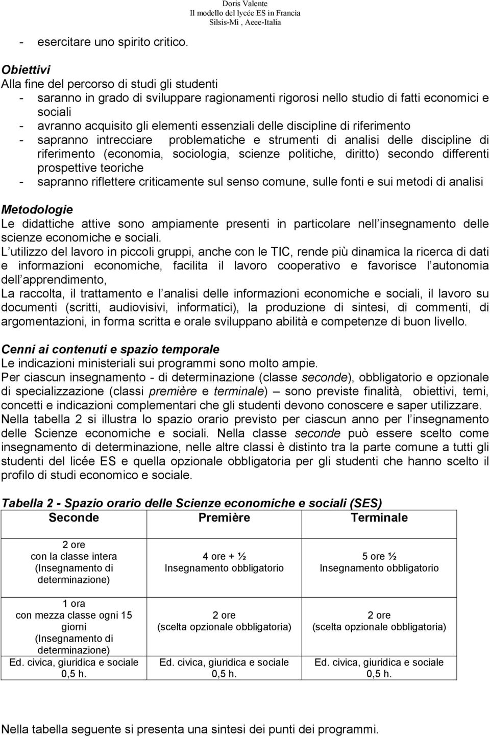 essenziali delle discipline di riferimento - sapranno intrecciare problematiche e strumenti di analisi delle discipline di riferimento (economia, sociologia, scienze politiche, diritto) secondo