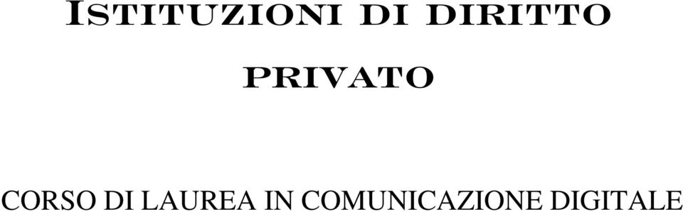 CORSO DI LAUREA