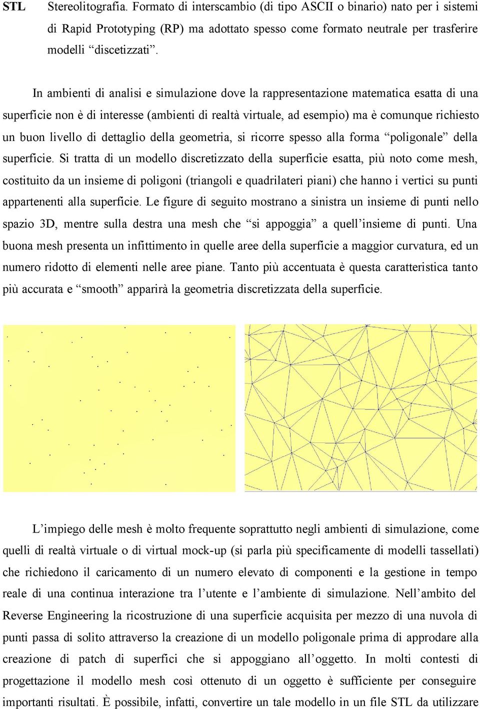 di dettaglio della geometria, si ricorre spesso alla forma poligonale della superficie.