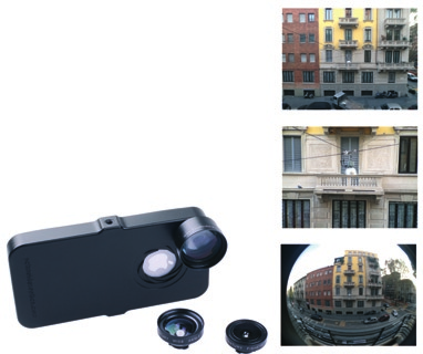 ipro Lens è un kit di aggiuntivi Schneider Optics con focali grandangolare, tele e fish eye per iphone.