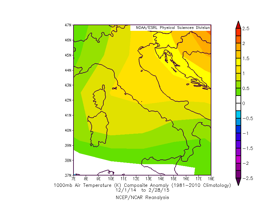 uscita dal comparto nordamericano e permettendo una maggiore ingerenza verso nord dell alta pressione azzorriana che invece era stata continuamente piallata durante l inverno 2013/14.