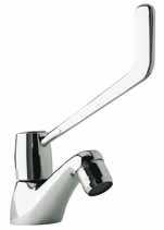 leve sanitarie 104LVA Rubinetto prolungato 1/2 con leva clinica xtended sink mixer, 1/2 fitting with sanitary lever Robinet à bec, raccord 1/2 levier à bras 130 25,50 106LVA Rubinetto snodo con canna