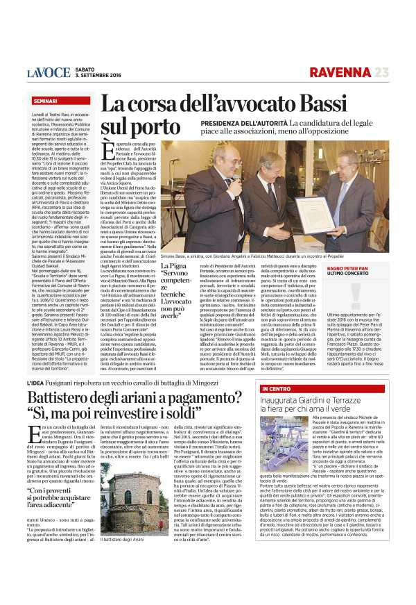 3 settembre 2016 Pagina 23 La Voce di Romagna La Voce di Romagna Ravenna IN CENTRO Inaugurata Giardini e Terrazze la fiera per chi ama il verde Alla presenza del sindaco Michele de Pascale è stata