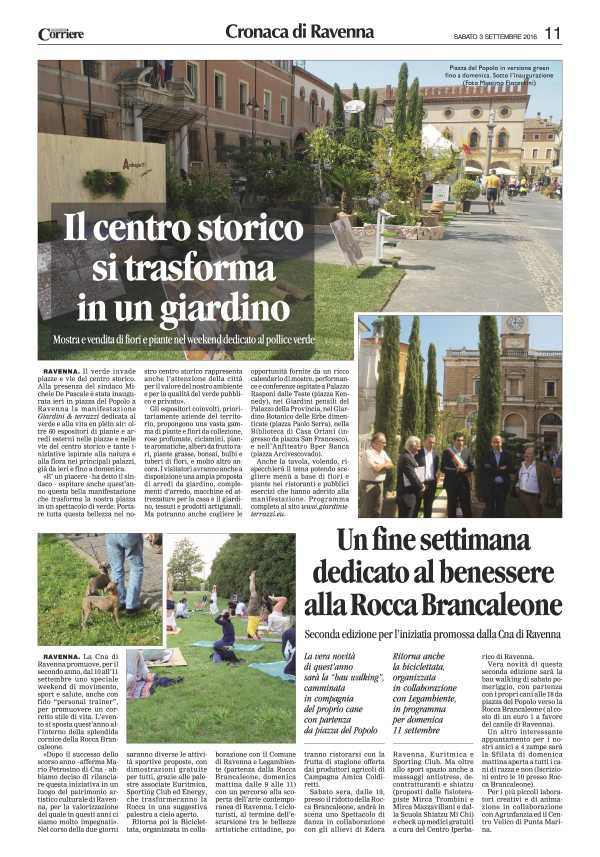 3 settembre 2016 Pagina 11 Corriere di Romagna (ed.