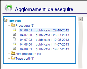 Appendice: istruzioni per eseguire l aggiornamento Come eseguire gli aggiornamenti automatici dal client L ambiente è naturalmente configurato per ricevere tutti, ed in alcuni casi eseguire, gli