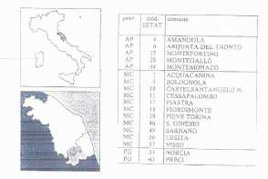 Con la cartina del parco nazionale dei monti Sibillini gli alunni hanno osservato una regione tematica diversa da quella amministrativa.