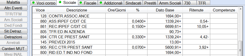 12. Elaborazione cedolino 31. Paghe e stipendi 04. Gestione cedolino 01.