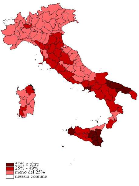 Province per percentual