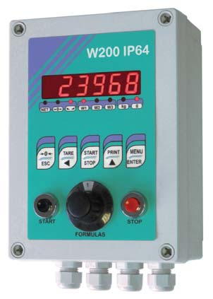 W00 IP67-IP6 INDICATORE DI PESO SERIE W00 IN CASSETTE IP67-IP6 W00 SERIES WEIGHT INDICATOR INTO IP67-IP6 CASES W00IP67-B Base......................................................................................................... W00IP67-C Carico / Load.