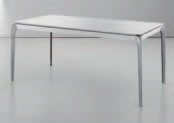 212. tables ALUMEN_Sedit R&S 85 bio_sedit R&S 80 90 100 Gambe: Alluminio verniciato bianco lucido Alluminio spazzolato Alluminio ossidato Piano: Vetro cat.