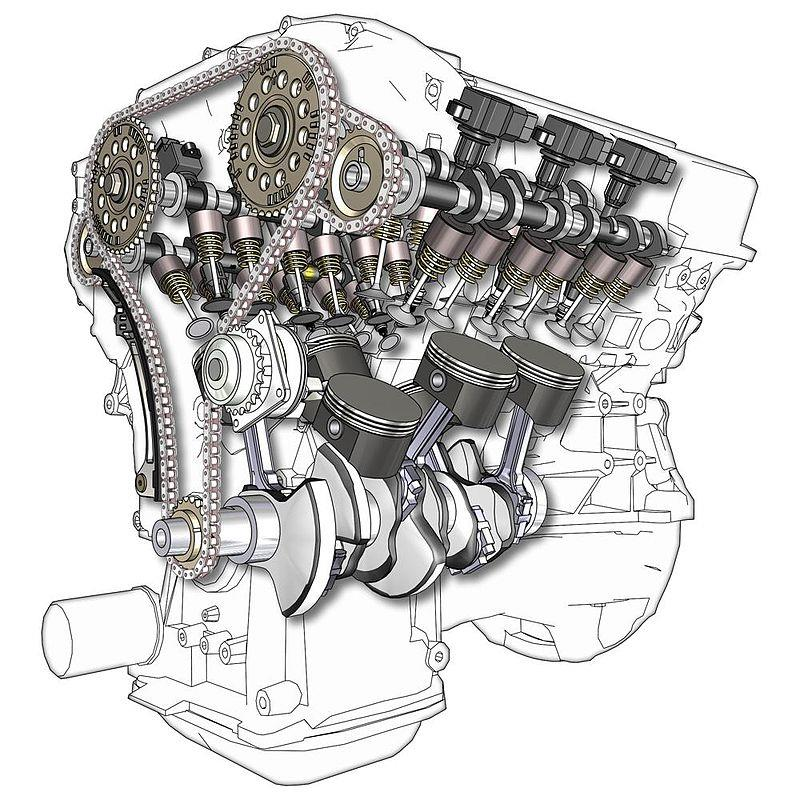 Esempi Motori a Combustione Interna - 1 Motore automobilistico Intake ->