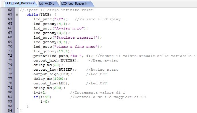 Demo-Board AnxaPic: il display LCD 4x20 AnxaPic4: modulo LCD text 4x20 Un semplice esercizio Main flow-chart e codice sorgente part4 Tutto OK?