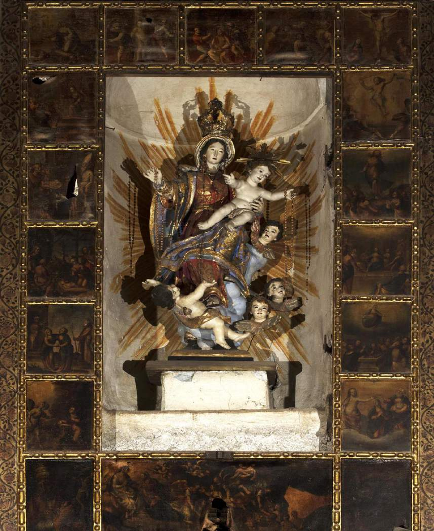 Relazione relativa l intervento di restauro Opera: Misteri del Rosario Dimensione: 246 x 160 cm Provenienza: Parrocchia di San Pietro Apostolo, Corniglia Epoca: