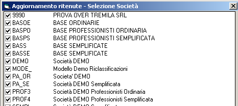 Bollettino 5.20.1H9-27 Stesso quadro per le ritenute di un percipiente: per assegnare automaticamente il Quadro LA per le ritenute del percipiente selezionato.