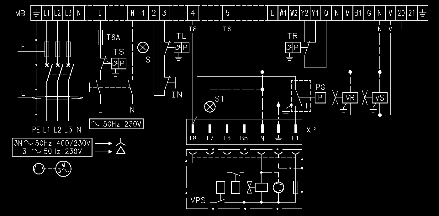 Allacciamento elettrico bruciatori GAS 7 P/M con controllo tenuta valvole gas LDU 11 LANDIS Il controllo tenuta valvole gas avviene subito prima di ogni avviamento del bruciatore.