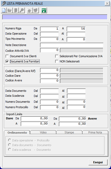 Documenti Iva Fornitori Procedere con le stesse