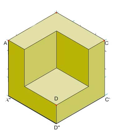 ASSONOMETRIA ISOMETRICA Disegna, nello spazio a sinistra, un cubo di 8