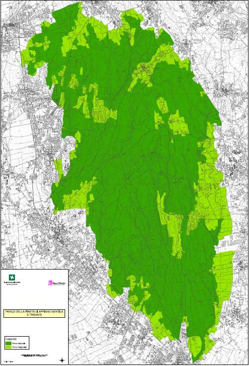 Studio di fattibilità per azioni strategiche di connessione ecologica sull asse ovest-est in Provincia di Como istituisce il Parco naturale; i confini dei due parchi sono ridefiniti con l articolo 35