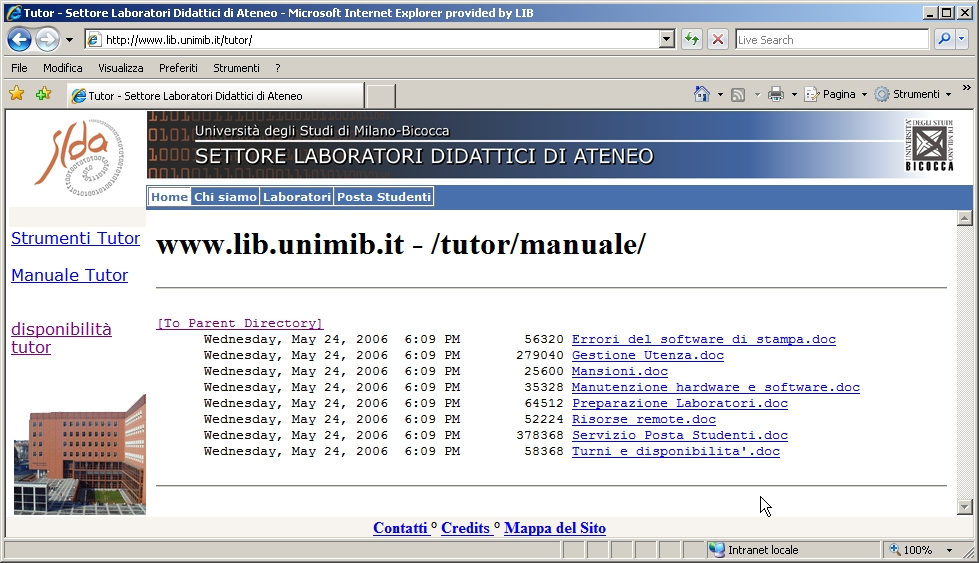 STRUMENTI TUTOR PIATTAFORMA TUTOR Per svolgere le proprie mansioni il tutor necessita di una serie di strumenti reperibili all interno della sezione