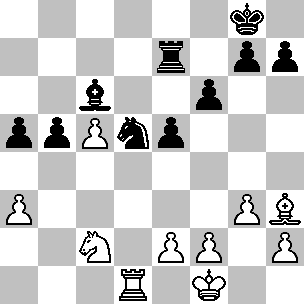 26...Ac6 27.Td1 Td7 28.Ah3 Te7 29.Cc2 a5 30.Ag2 Td7 31.Ah3 Te7 32.Rf1 Szabo rifiuta la ripetizione, sebbene non abbia posizione superiore.