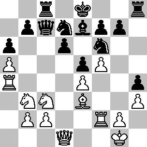Il pedone d4 crea problemi a tutti i pezzi avversari! Nessuno di loro può attaccarlo, dato che tutti sono impegnati a mantenerlo bloccato. Ora la partita del B. sembra compromessa ( 29.